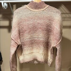 Rachel Zoe ombré Pink and Cream Turtleneck Sweater